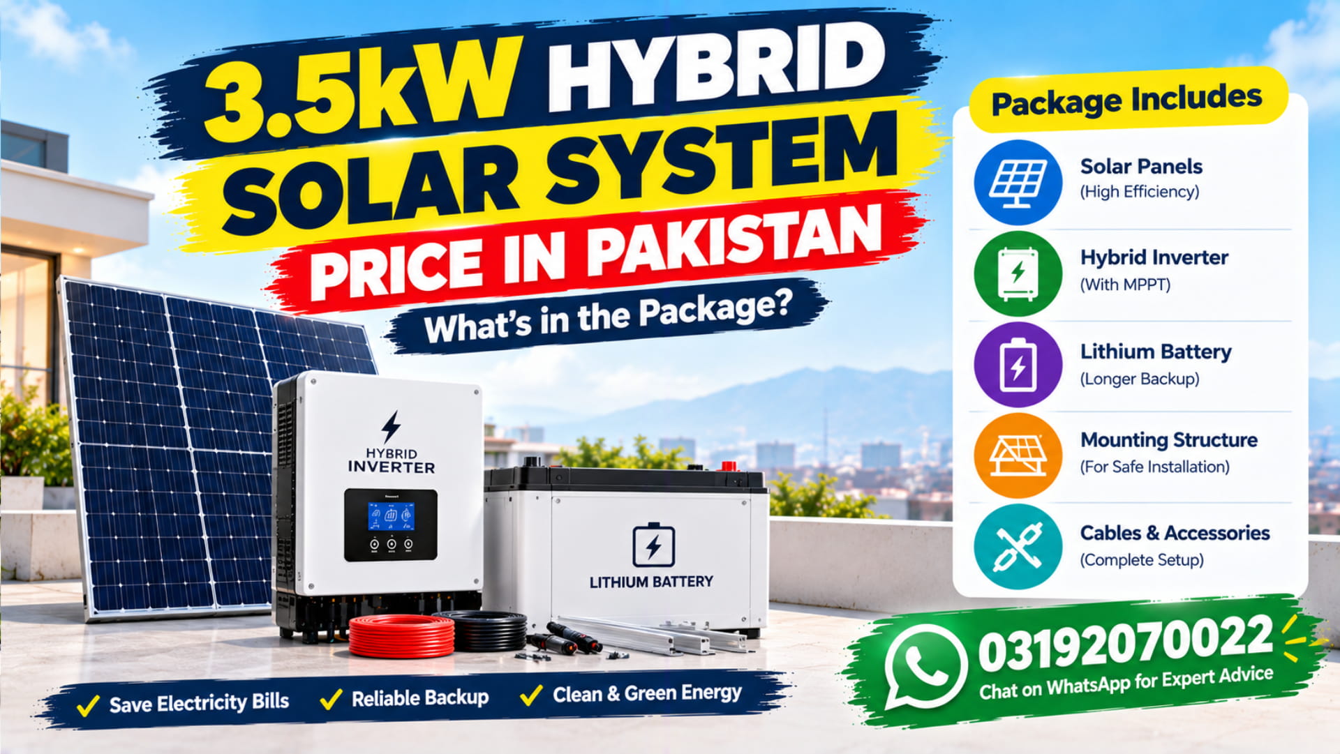 3.5kW Hybrid Solar System Price in Pakistan: What's in the Package