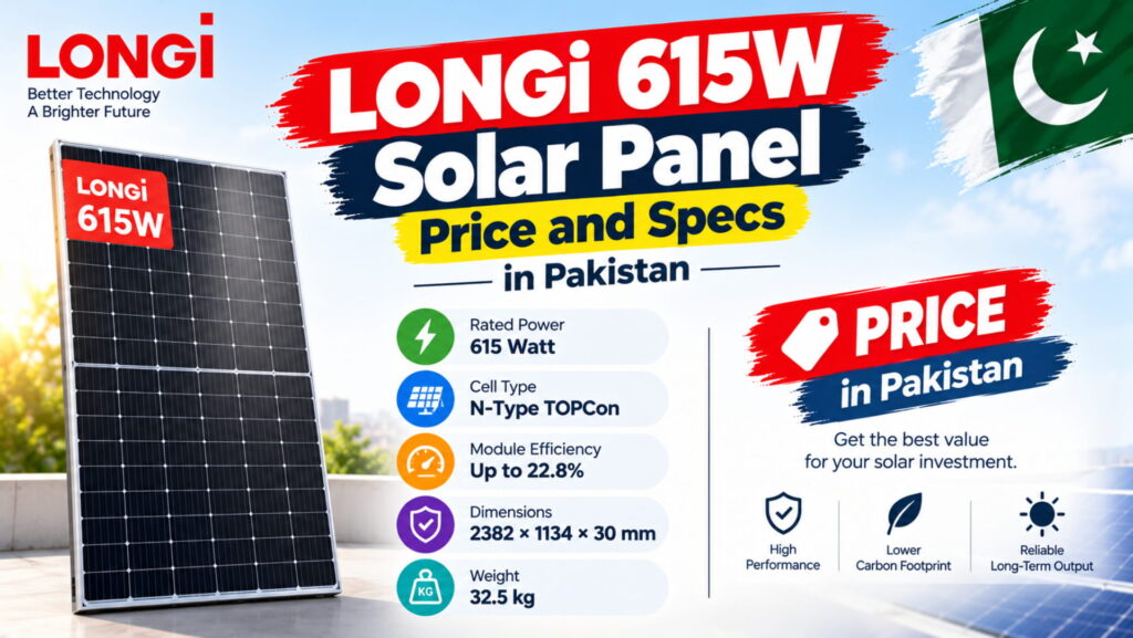 Longi 615W Solar Panel Price and Specs in Pakistan