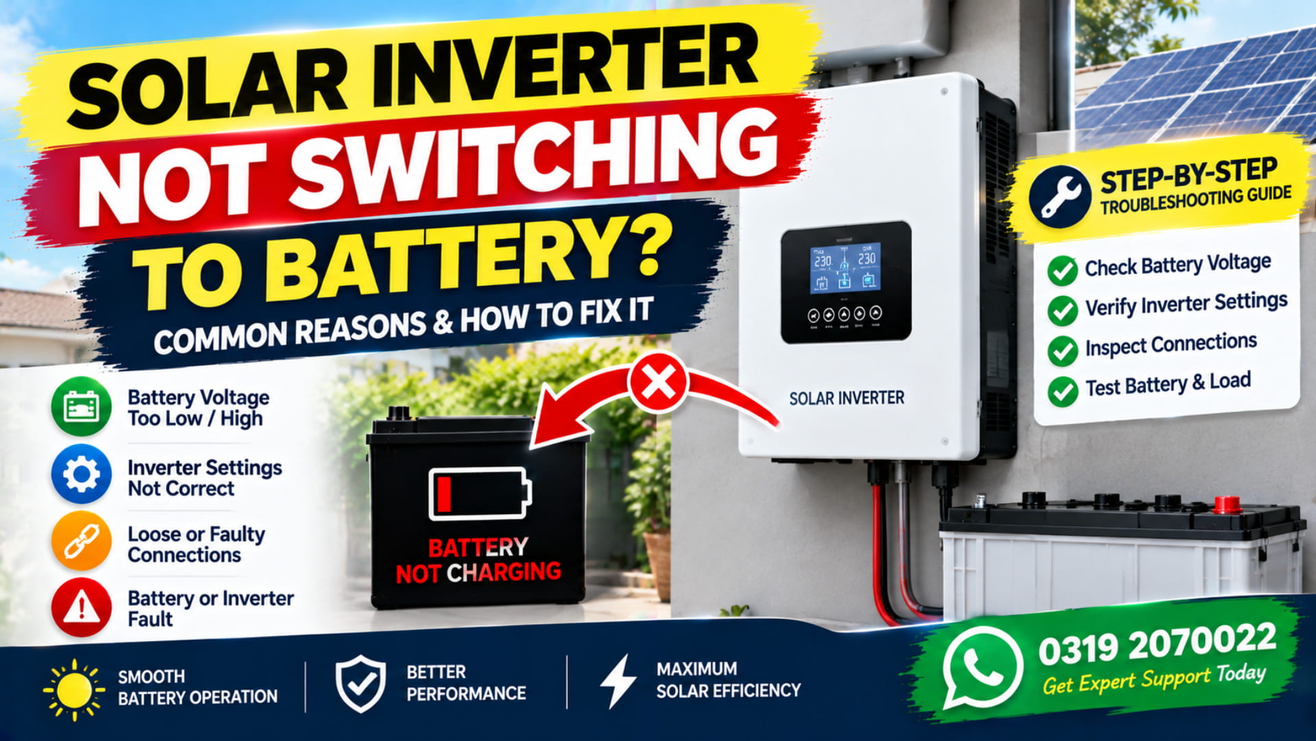 Solar Inverter not Switching to Battery