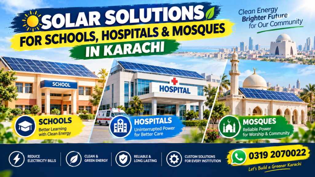 Solar for schools, hospitals and mosques in Karachi